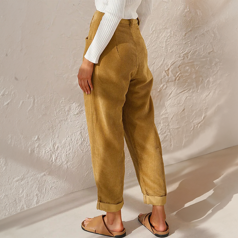 Pantalones Casuales Acanalados (2)
