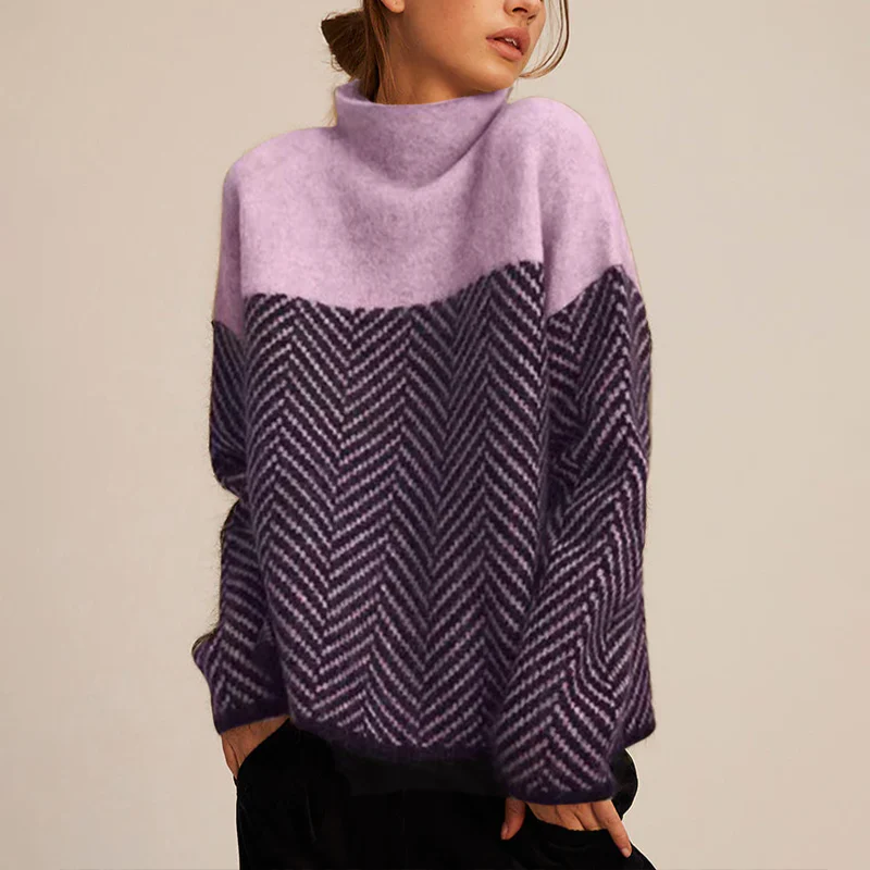 Pullover de Mujer Acogedor Clásico en Morado