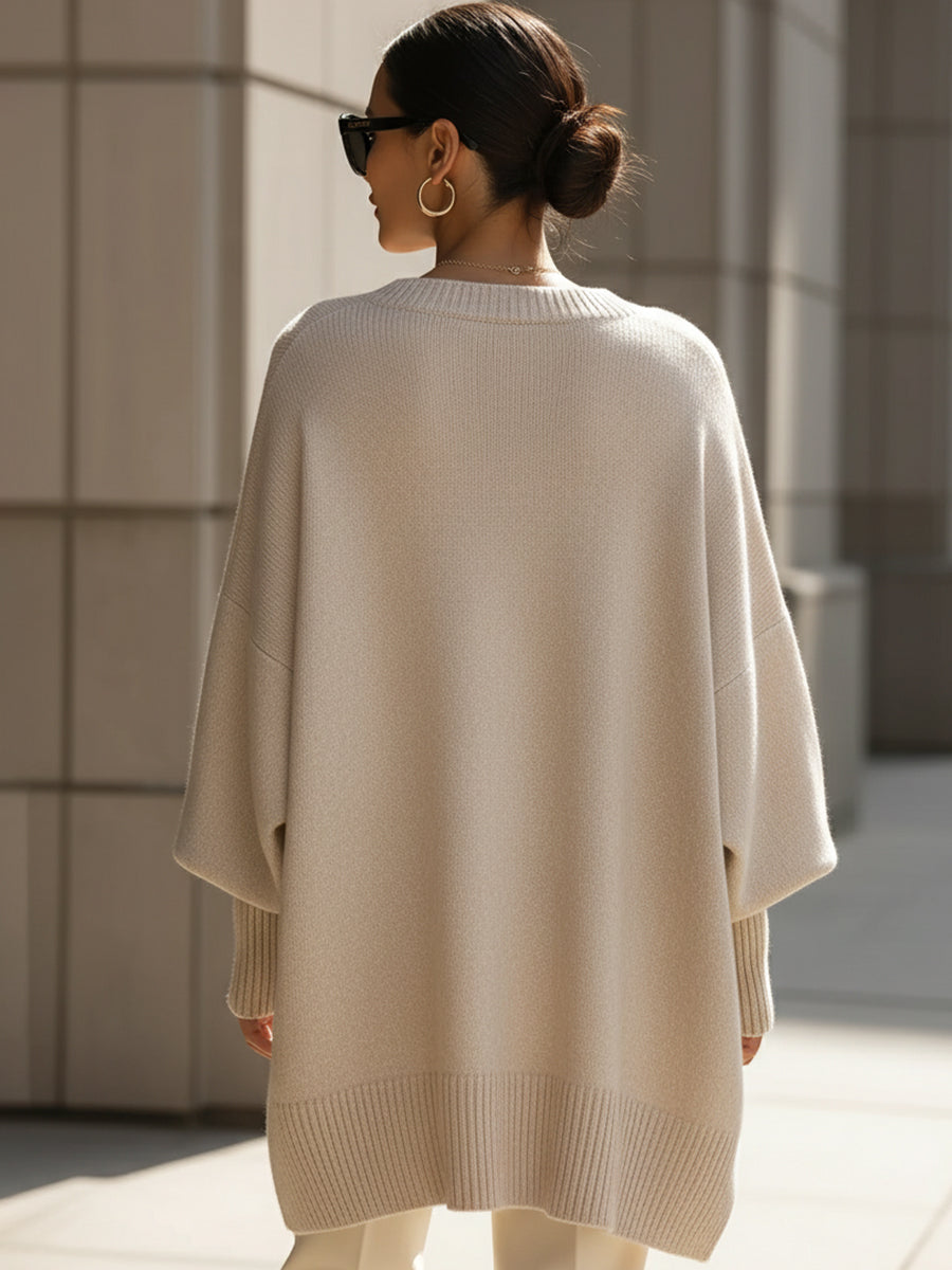 Pullover Holgado Minimalista para Mujer (4)