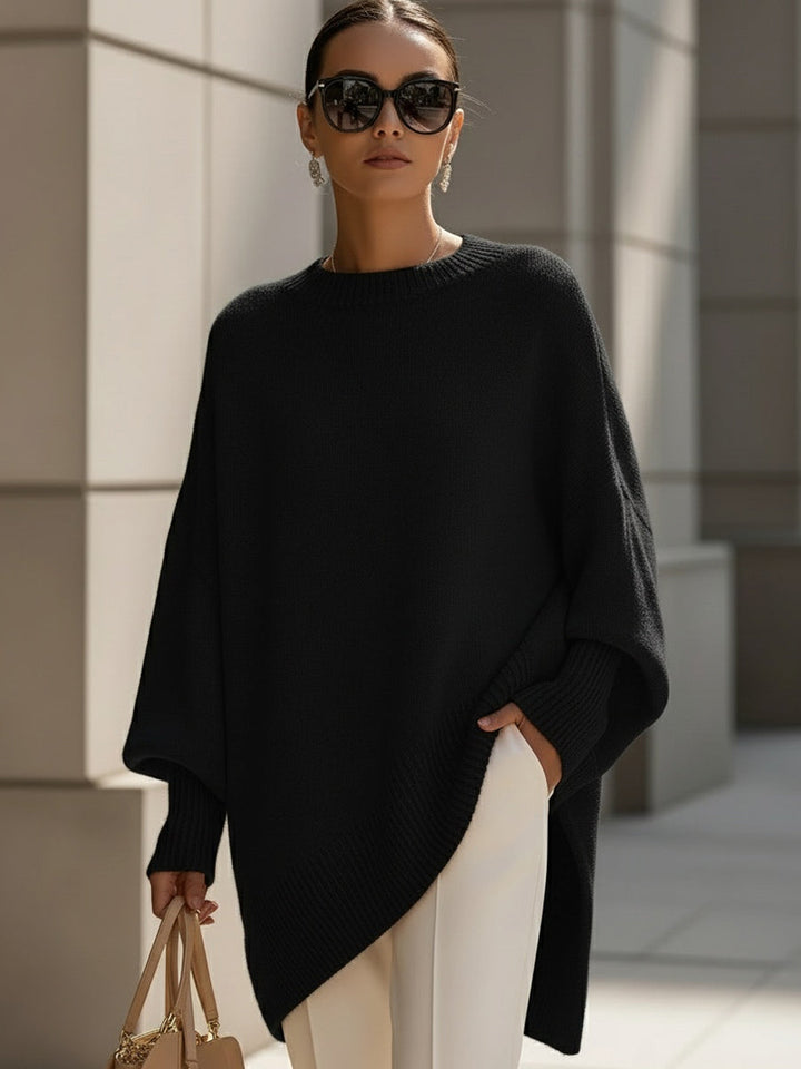 Pullover Holgado Minimalista para Mujer en Negro