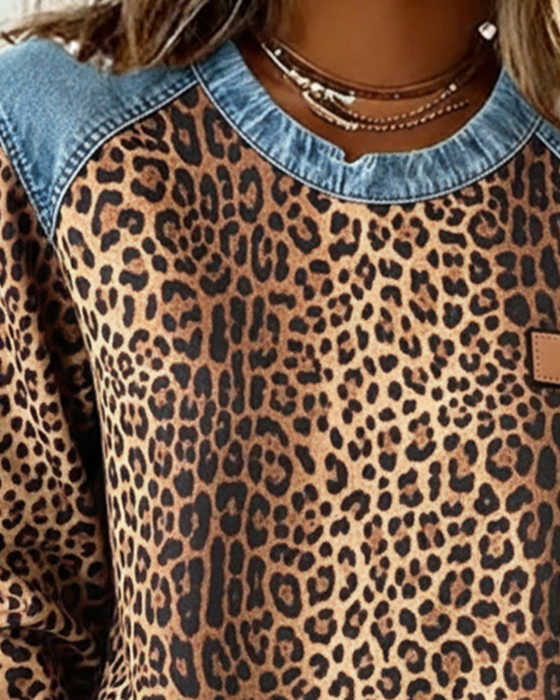 Pullover Mujer Leopardo Patchwork (2)