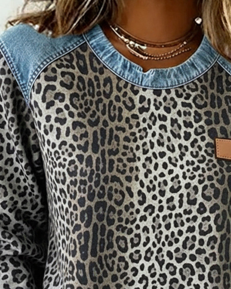Pullover Mujer Leopardo Patchwork (5)
