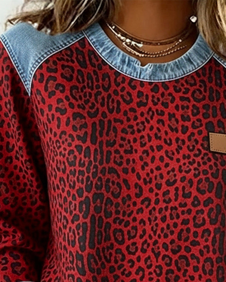 Pullover Mujer Leopardo Patchwork (8)