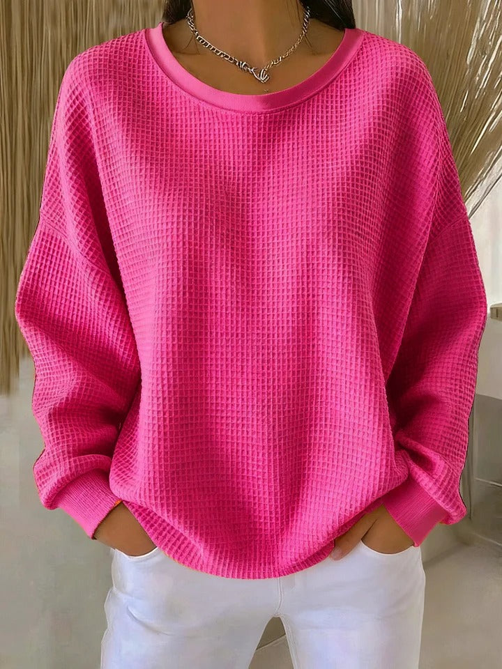 Pullover Suave Acogedor en Leuchtendes Pink