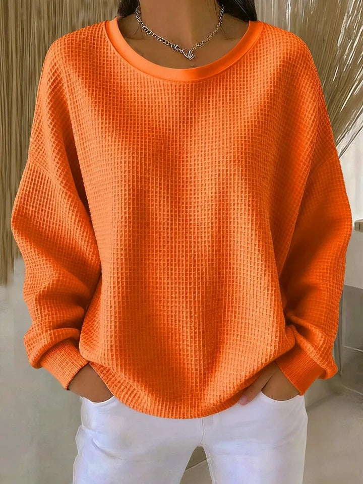 Pullover Suave Acogedor en Naranja
