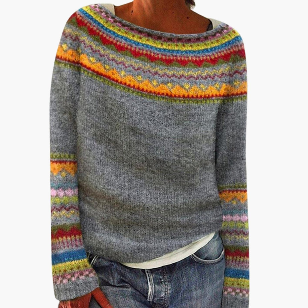 Pulóver Noruego de Punto Merino para Otoño (2)