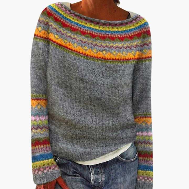 Pulóver Noruego de Punto Merino para Otoño (2)