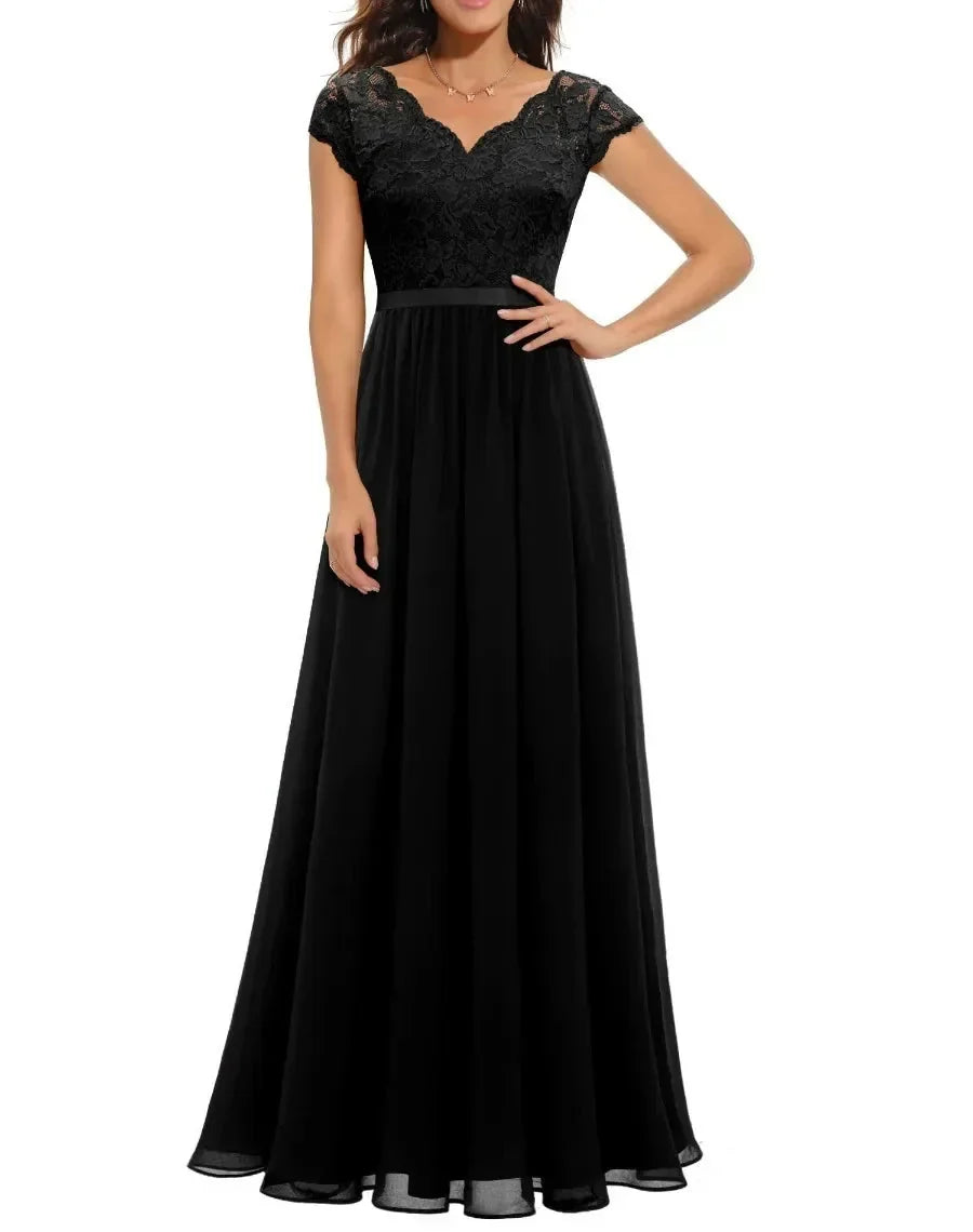 Romantische Bruiloft Gastenjurk Dames met en Negro