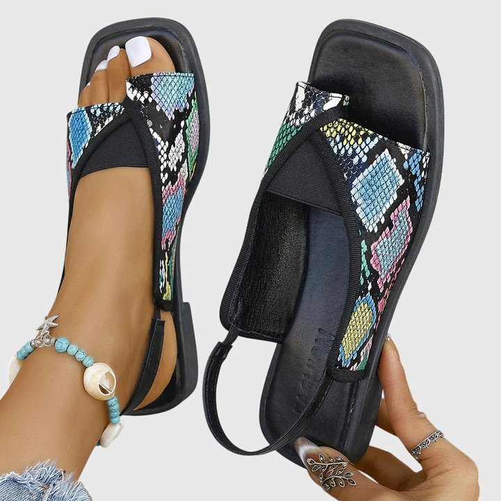 Sandalia Plana Minimalista para Verano en Multicolor