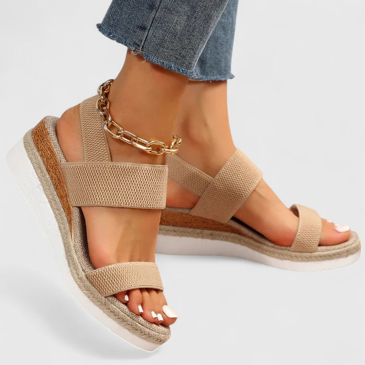 Sandalias Cómodas de Plataforma para Mujer Verano en Marrón
