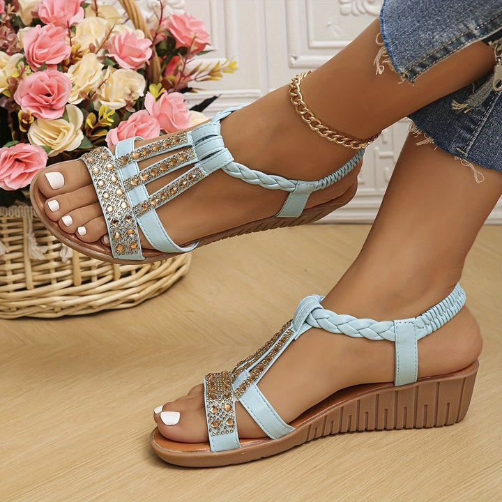 Sandalias Ortopédicas Elegantes para Verano en Azul claro