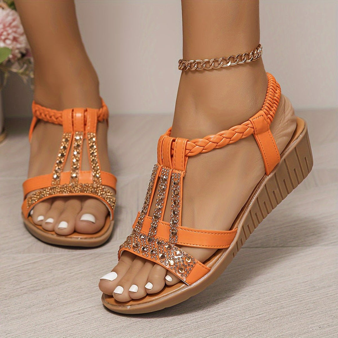 Sandalias Ortopédicas Elegantes para Verano en Naranja