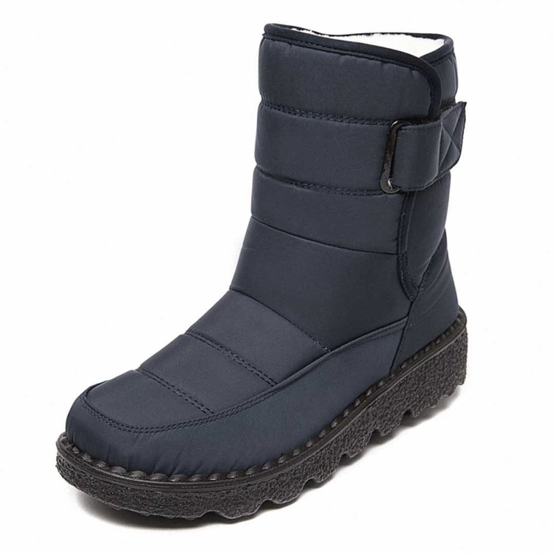 Schwarze Damenstiefeletten für den Herbst in Dunkelblau
