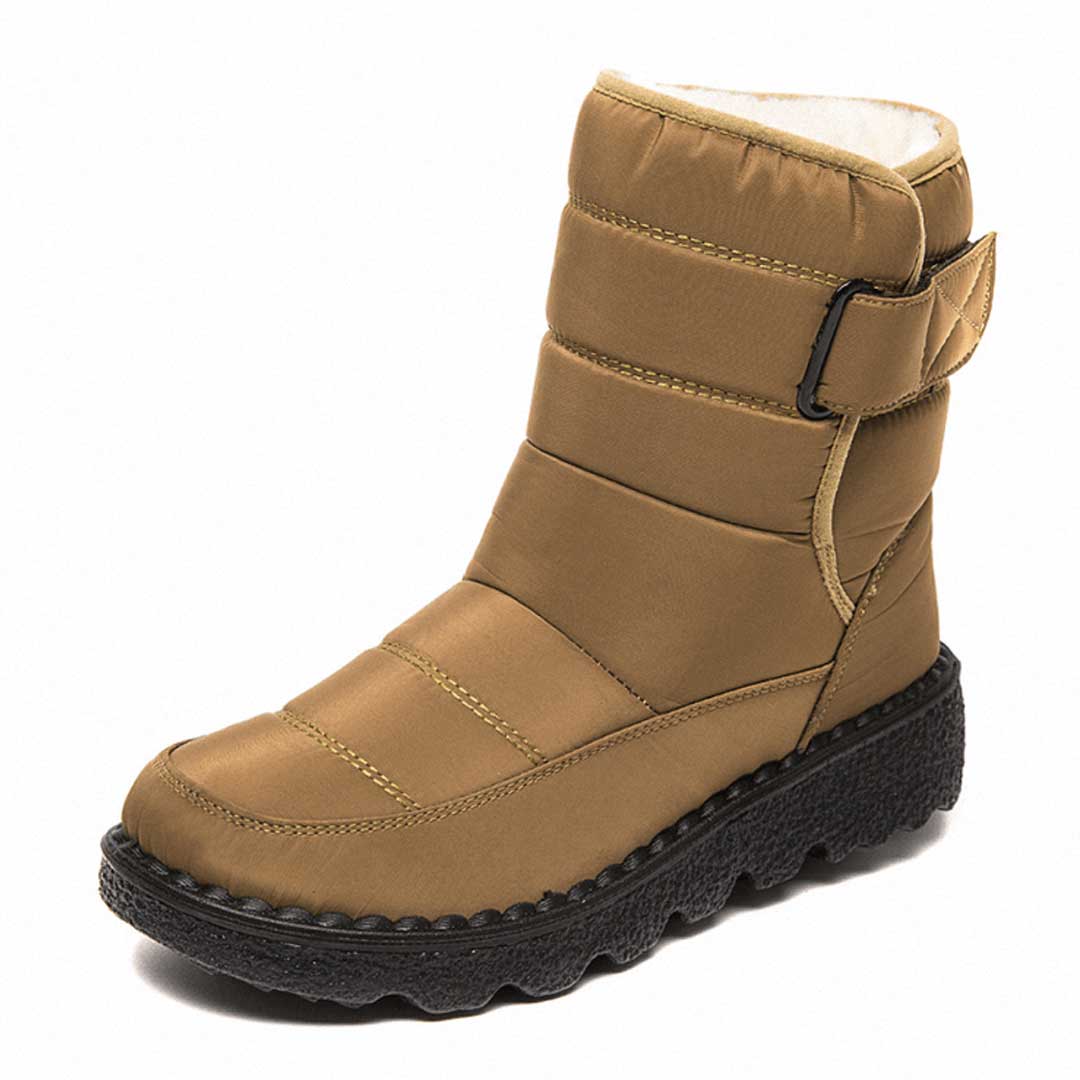 Schwarze Damenstiefeletten für den Herbst in Khaki