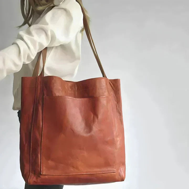 Schwarze Handtasche für Damen im klassischen Stil in Braun