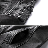 Henry | Schwarze Herren Lederjacke im Biker-Stil