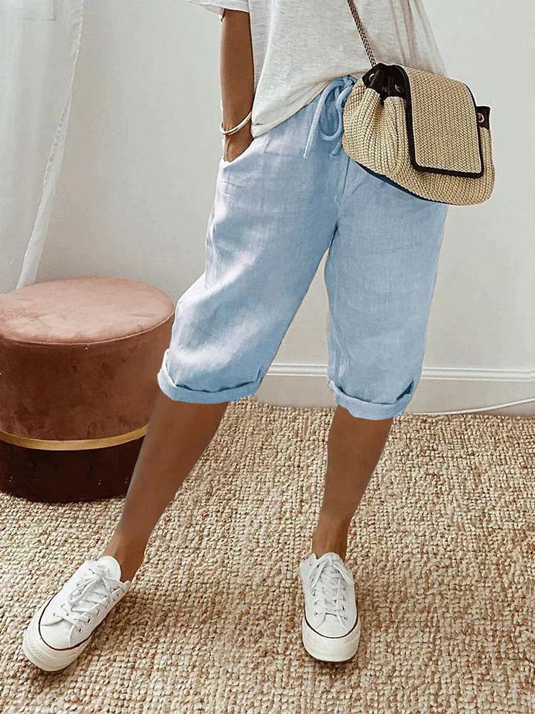 Shorts Cómodos de Verano en Azul