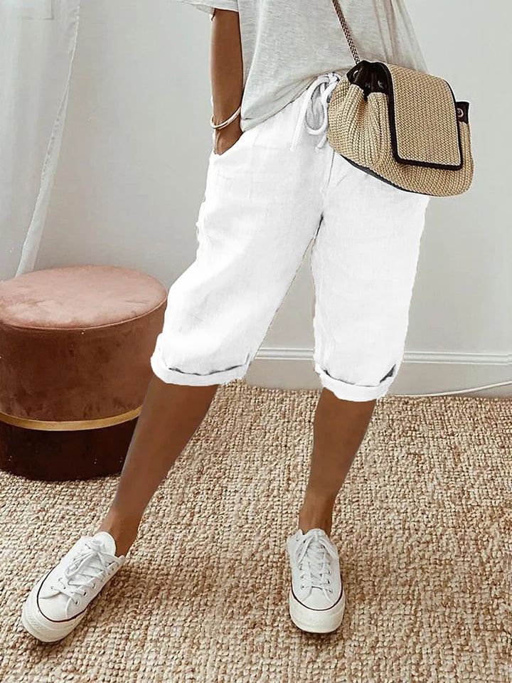 Shorts Cómodos de Verano en Blanco