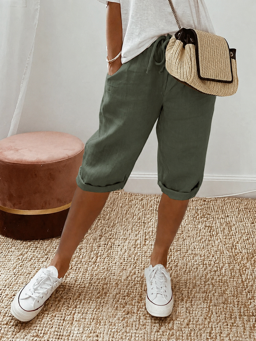 Shorts Cómodos de Verano en Verde