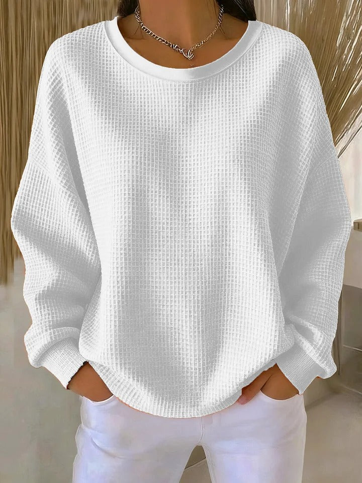 Versátil Pullover Acogedor en Blanco