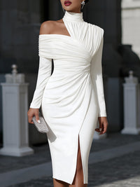 Elena | Damen Maxikleid asymmetrisch für elegante Hochzeitsgäste
