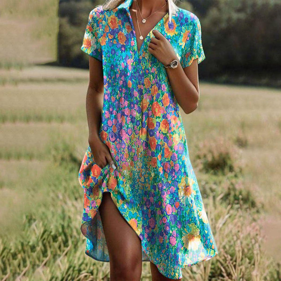 Vestido Boho de Verano para Mujer en Mehrfarbig
