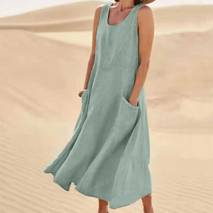 Vestido corto de playa para verano en Verde claro