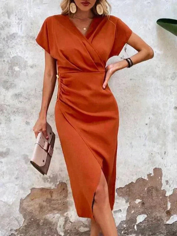 Vestido de Boda Midi Fluido (2)