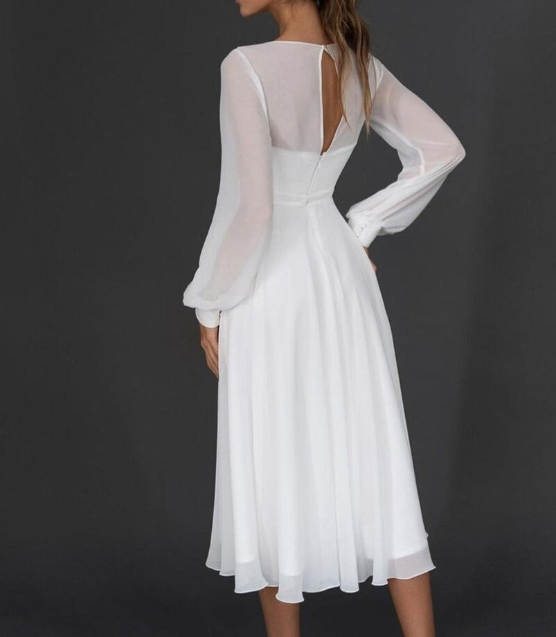 Vestido de Chifón para Invitada de Boda (2)