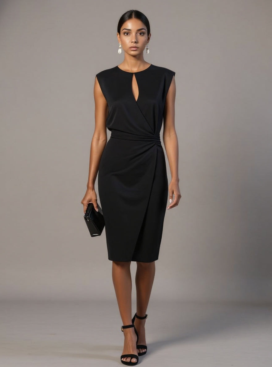 Vestido de Cóctel Sofisticado para Mujer en Negro
