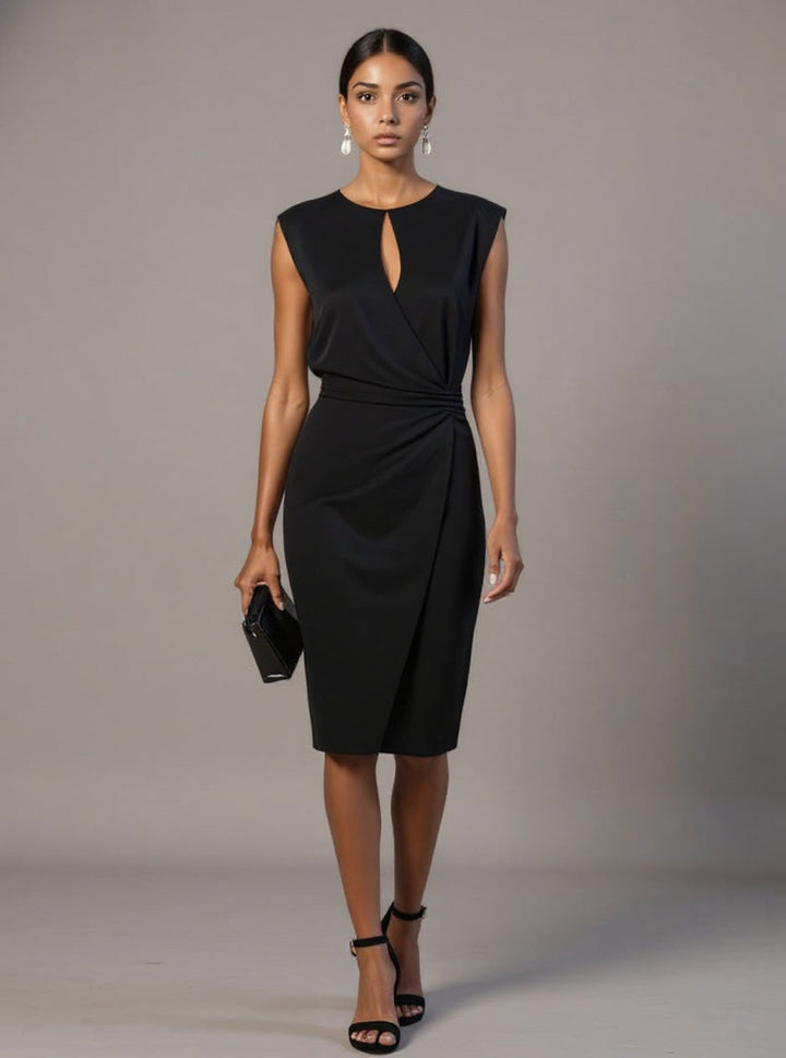 Vestido de Cóctel Sofisticado para Mujer en Negro