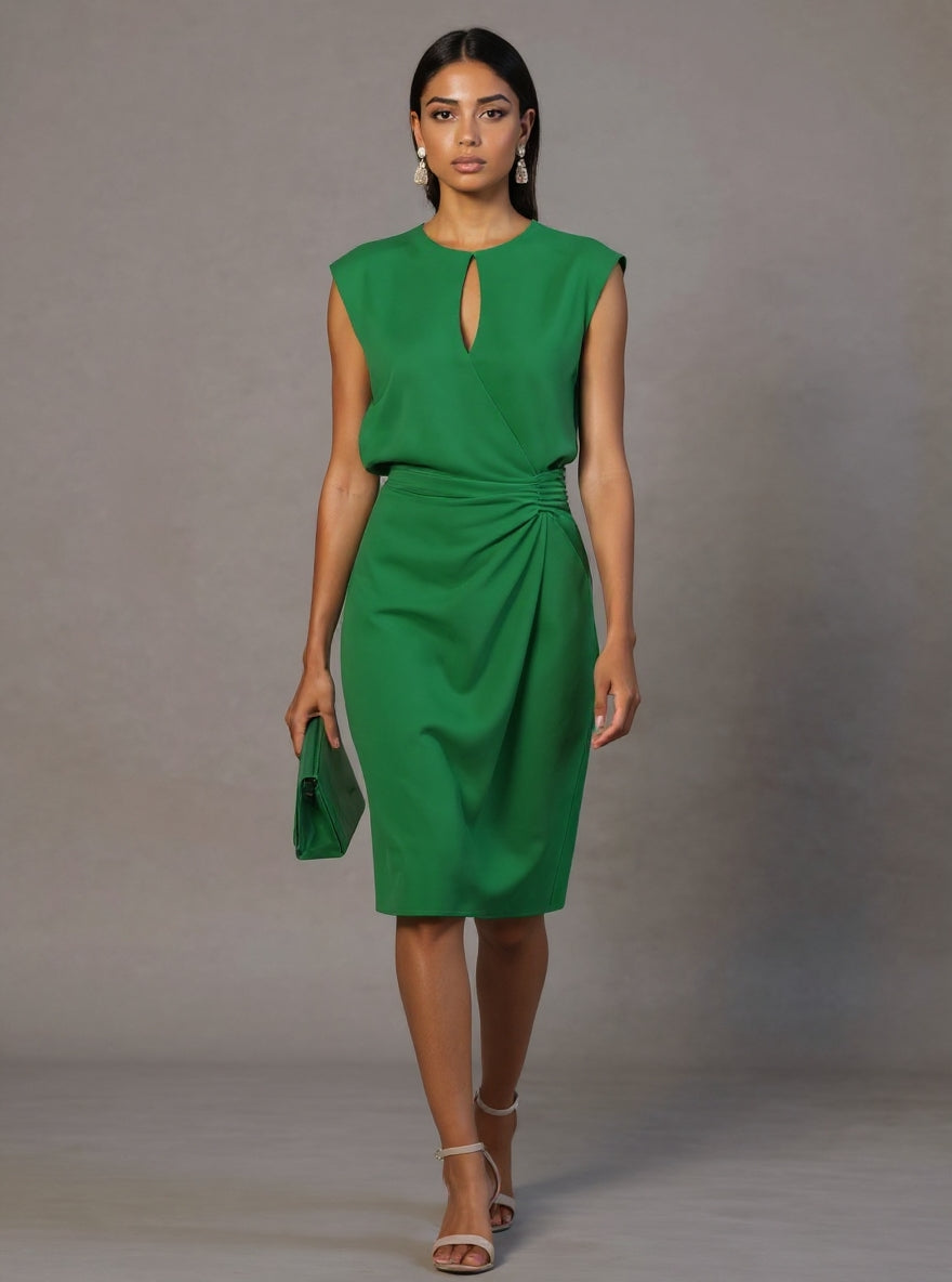 Vestido de Cóctel Sofisticado para Mujer en Verde