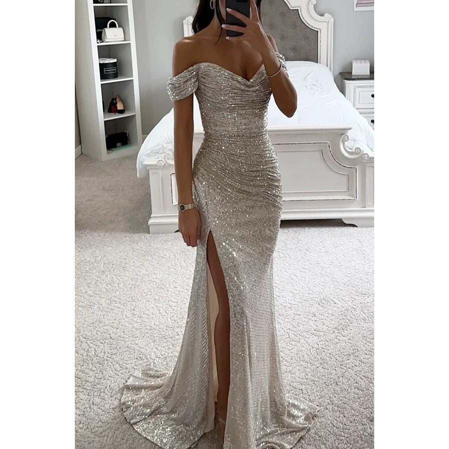 Vestido de Invitada de Boda con Lentejuelas (7)