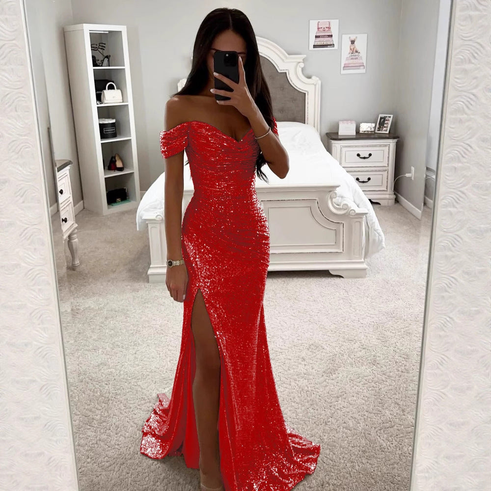 Vestido de Invitada de Boda con Lentejuelas (9)