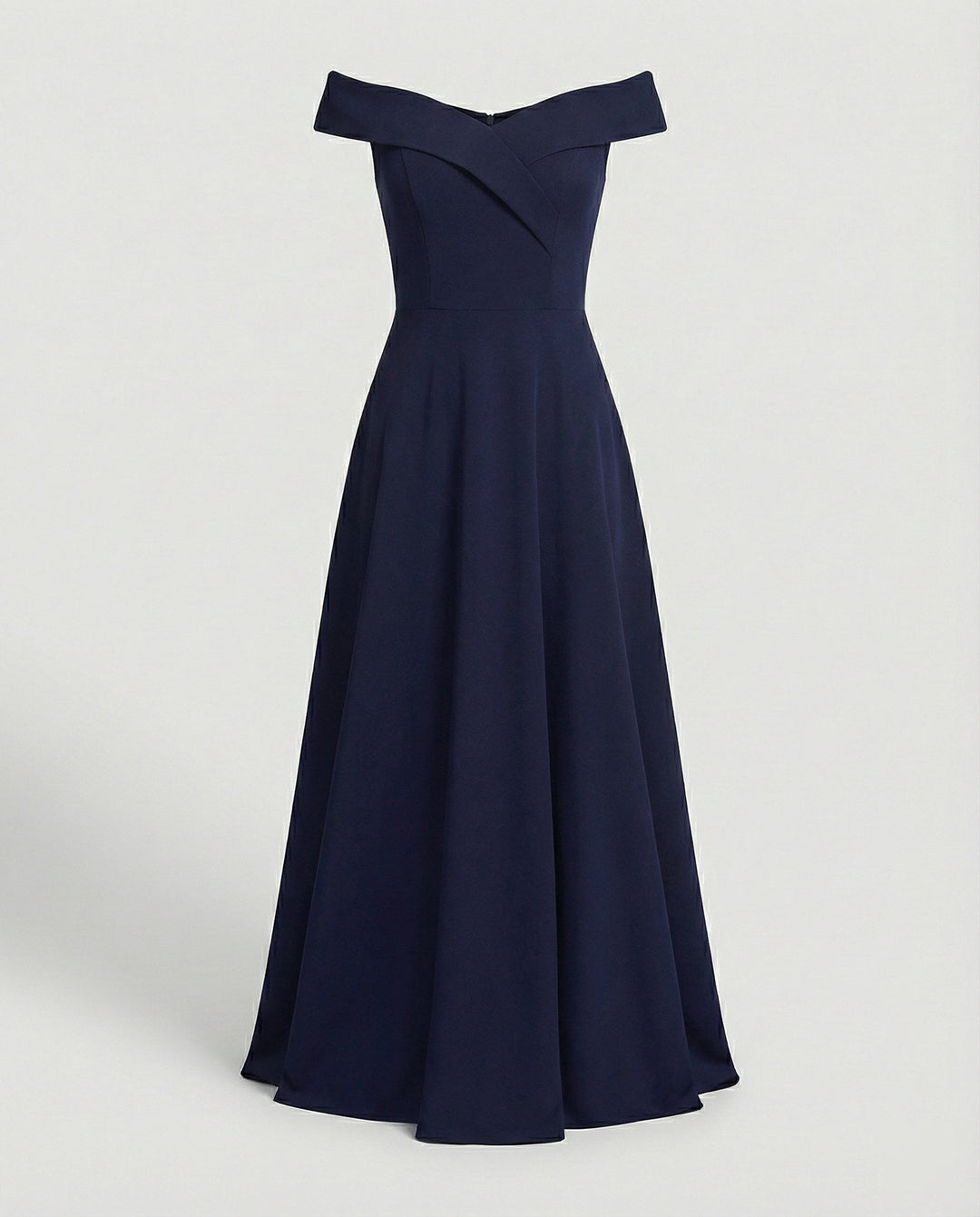 Vestido de invitada de boda largo sofisticado en Azul
