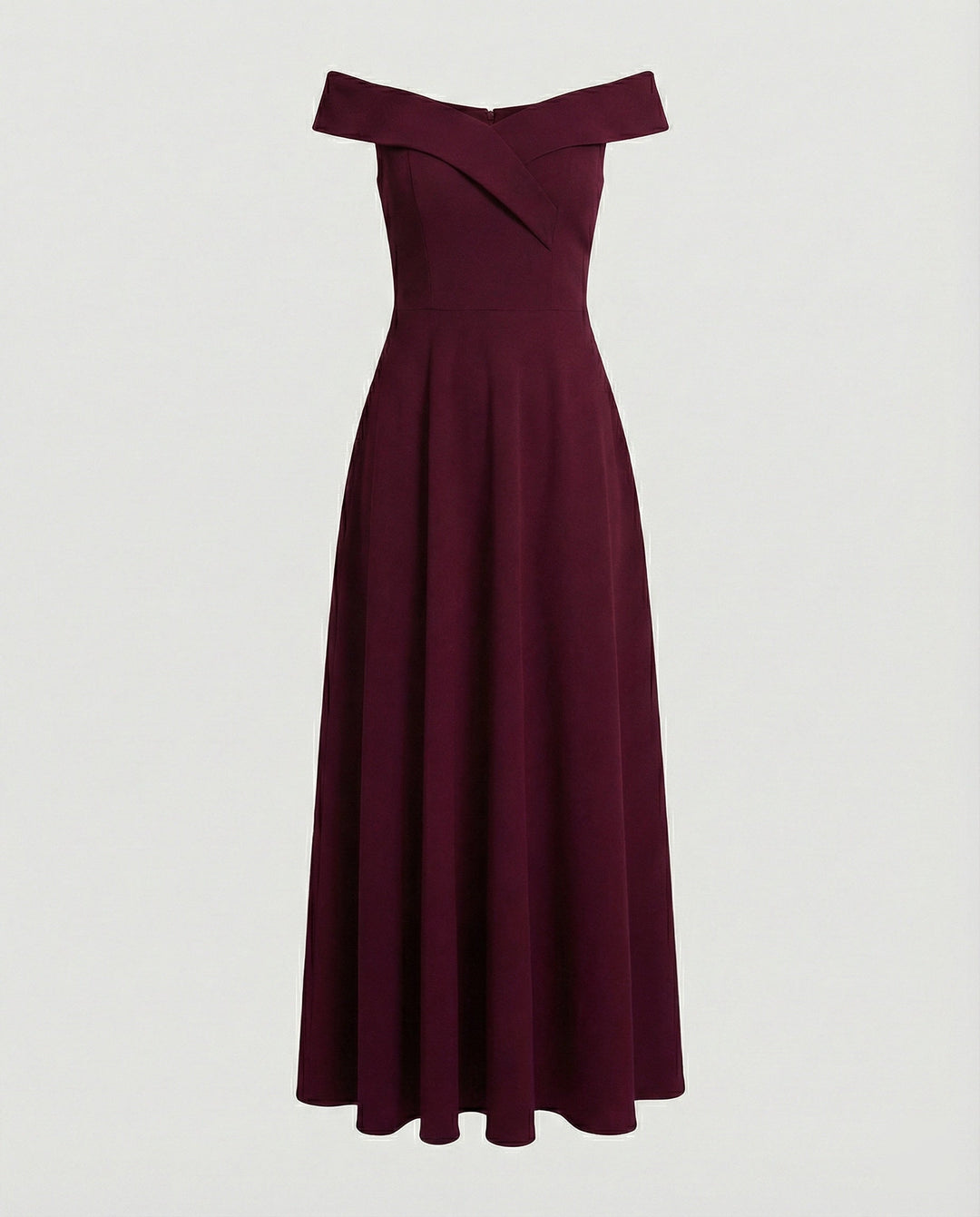 Vestido de invitada de boda largo sofisticado en Rojo