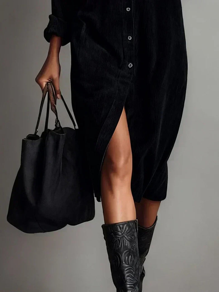 Vestido de Otoño Acampanado Casual (9)