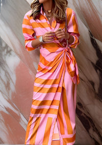 Isabella | Damen Wickelkleid mit Print für den Herbst