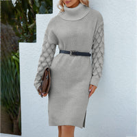 Alejandra | Herbststrickkleid mit Spitzendetails