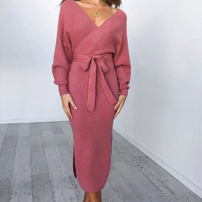 Vestido de Punto Elegante Mujer para Otoño en Hellviolett