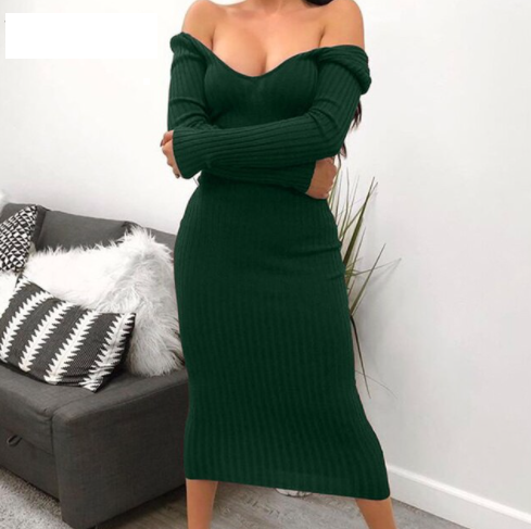 Vestido de Punto Figurbetonado Elegante para Mujer (3)