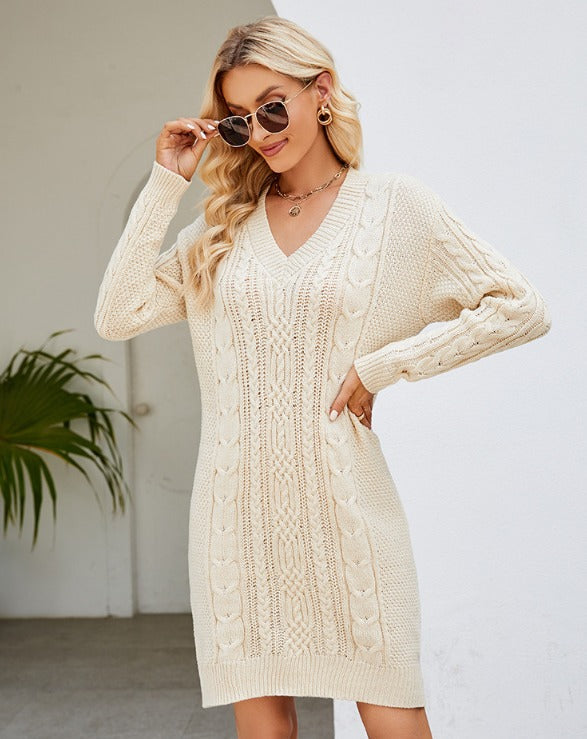 Vestido de punto midi para invitada boda (2)