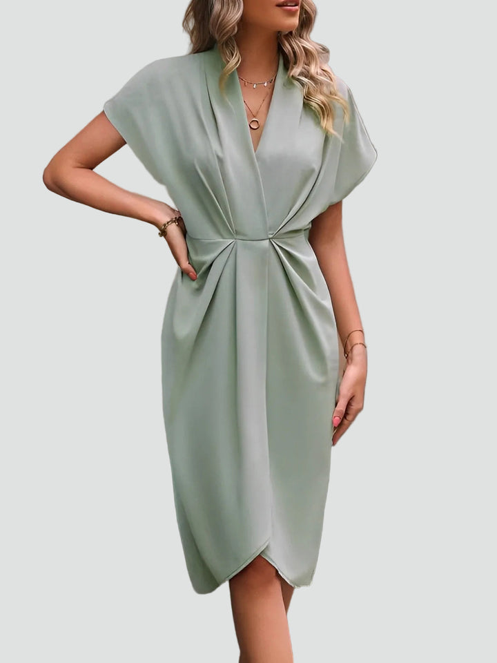 Vestido de Verano Midi Cruzado Sofisticado (7)
