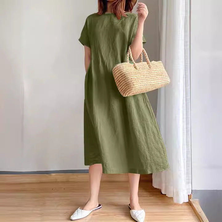 Vestido de verano midi para mujer en Verde 2