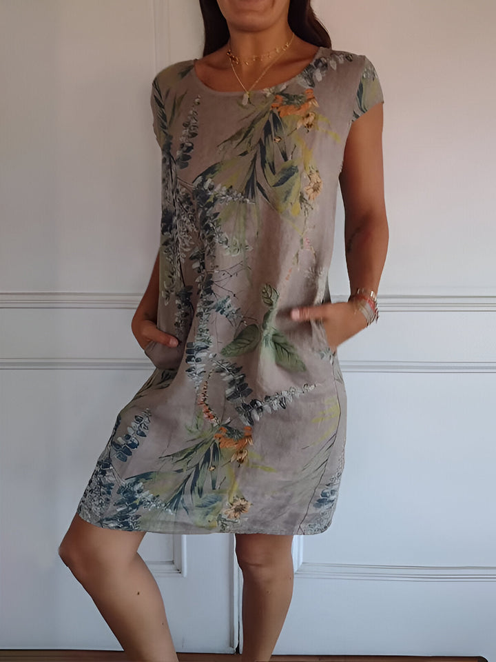 Vestido Elegante Versátil Midi Cómodo en Marrón