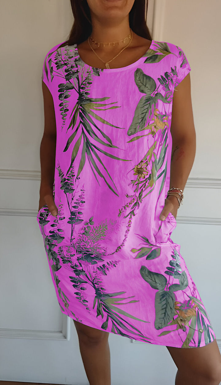 Vestido Elegante Versátil Midi Cómodo en Morado