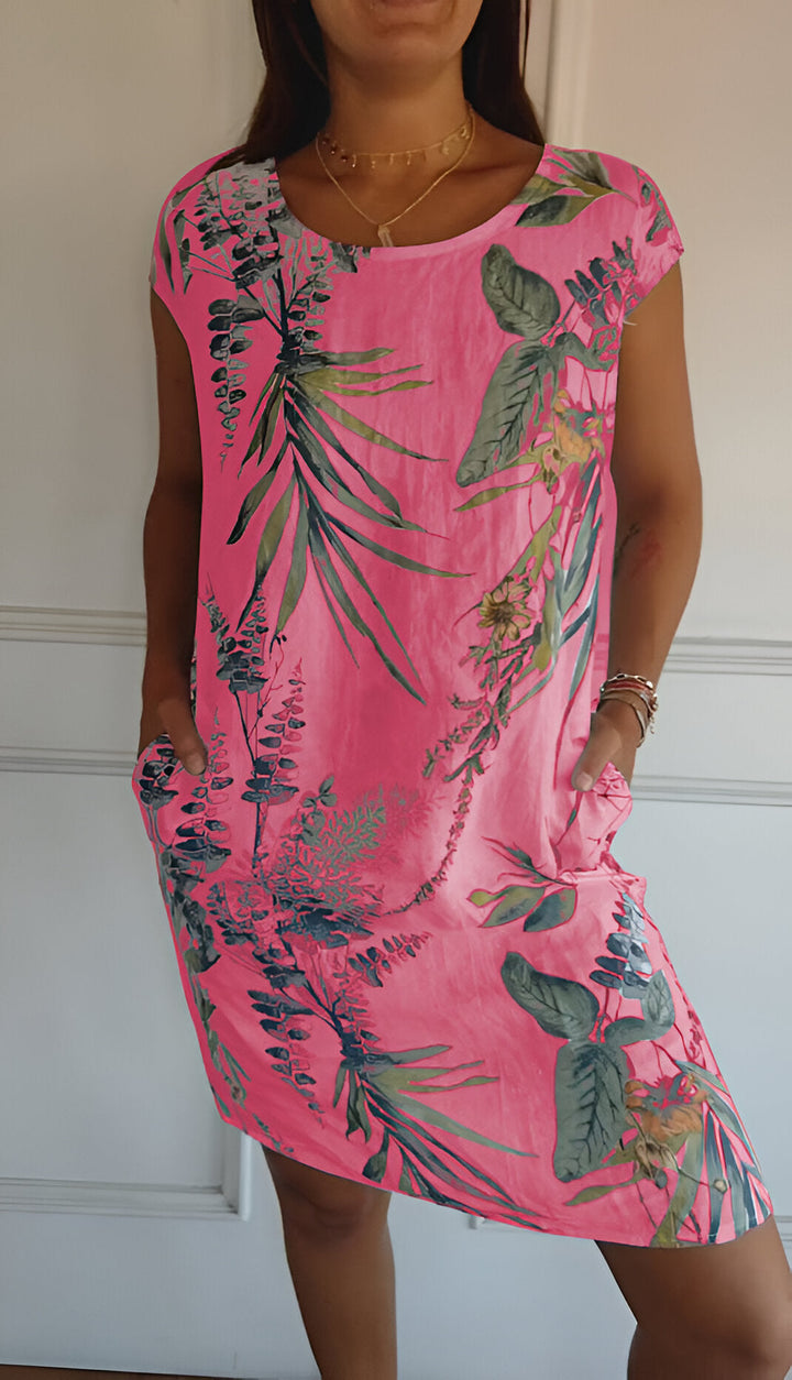 Vestido Elegante Versátil Midi Cómodo en Rosa
