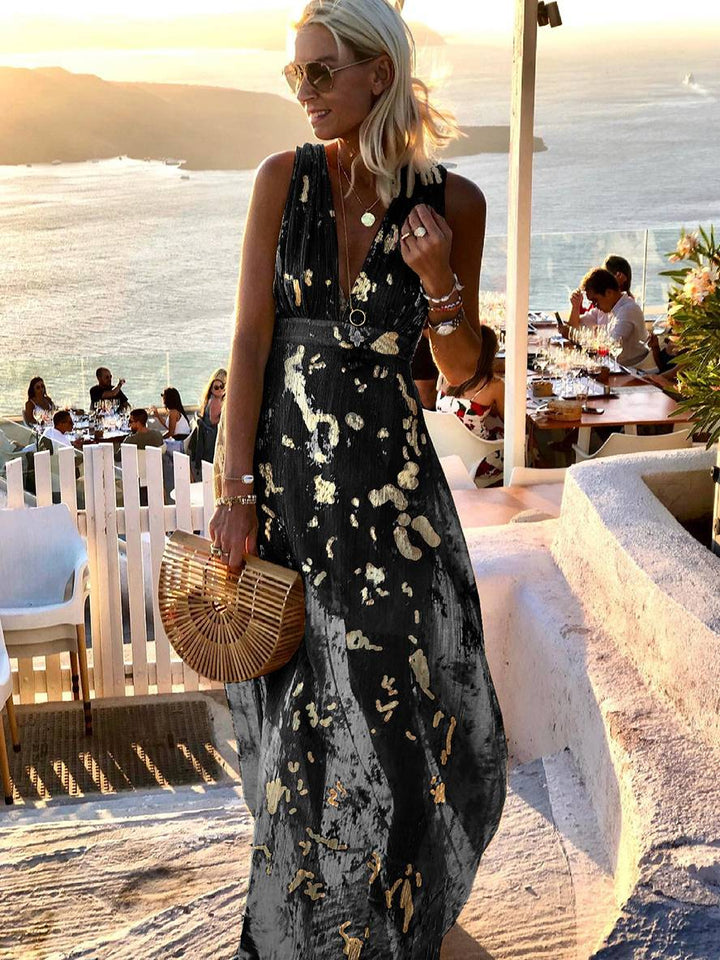 Vestido Maxi Brillante para Invitada a Boda en Negro