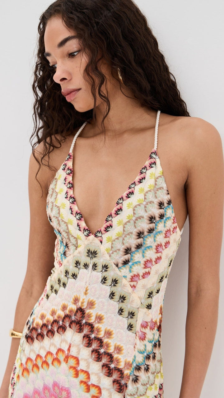Vestido Maxi Crochet Multicolor de Invitada a Boda (6)