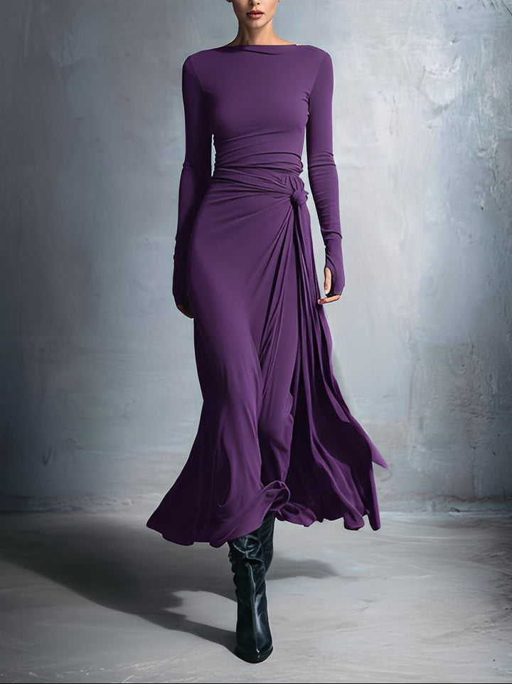 Vestido Maxi de Invitada de Boda en Morado